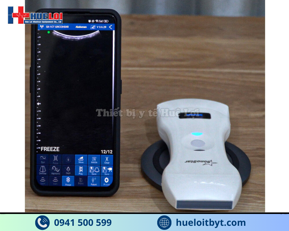 MÁY SIÊU ÂM CẦM TAY KHÔNG DÂY 3 ĐẦU DÒ