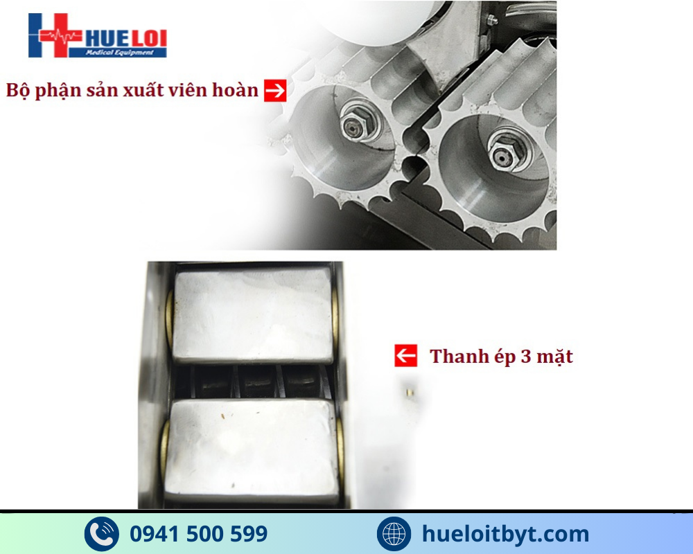 Bộ phận nhào bột và làm viên hoàn