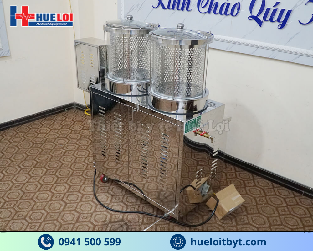 Máy sắc thuốc đông y kèm đóng túi tự động 2 nồi đun