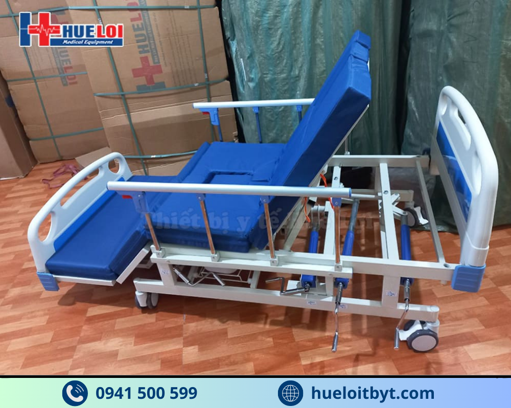 GIƯỜNG Y TẾ 4 TAY QUAY HẠ CHÂN TO ĐA NĂNG A0I-I