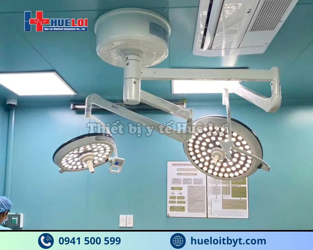 ĐÈN MỔ TREO TRẦN 2 NHÁNH KHÔNG HẮT BÓNG CAO CẤP  PJZF700/700