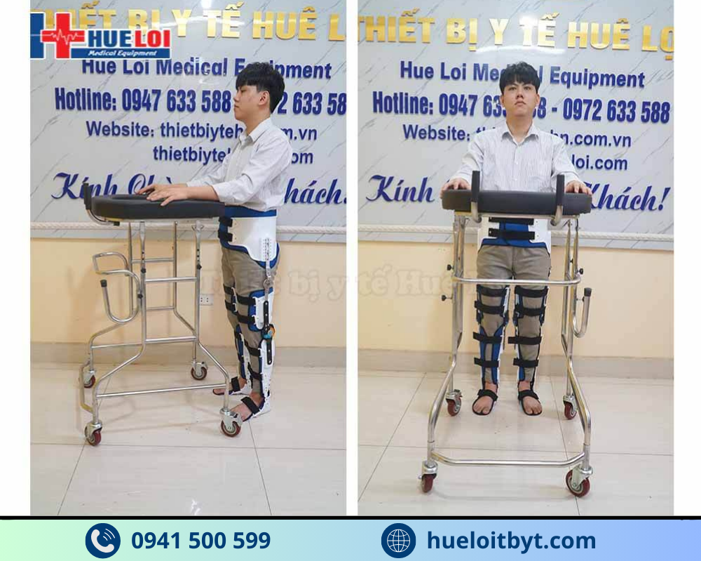 NẸP CHÂN HỖ TRỢ TẬP ĐỨNG VÀ ĐI CHO NGƯỜI BỊ ĐỘT QUỴ