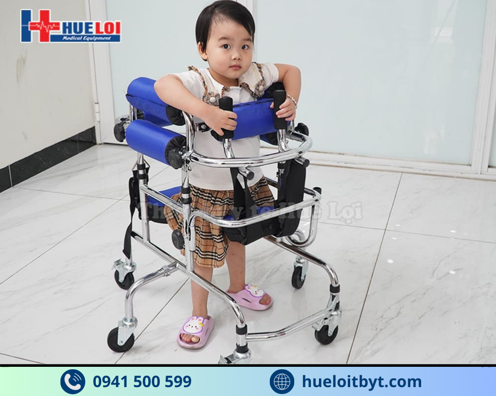 KHUNG TẬP ĐI TRẺ EM 6 BÁNH XE CAO CẤP