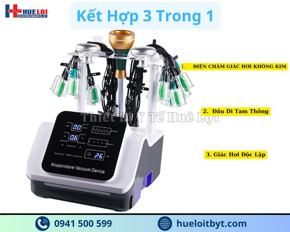 MÁY ĐIỆN CHÂM KHÔNG KIM GIÁC HÚT ĐA NĂNG