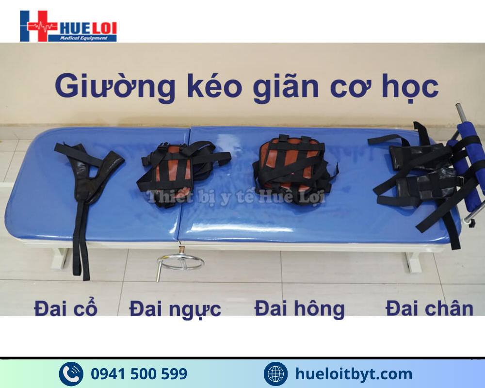 GIƯỜNG KÉO GIÃN CỘT SỐNG BẰNG CƠ