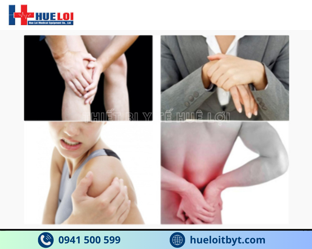 các vùng điều trị bằng máy siêu âm trị liệu