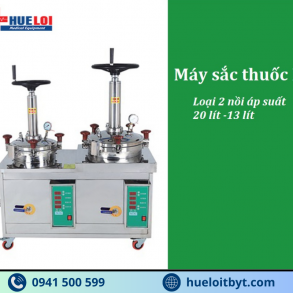 MÁY SẮC THUỐC ÁP SUẤT CAO 2 NỒI ĐUN