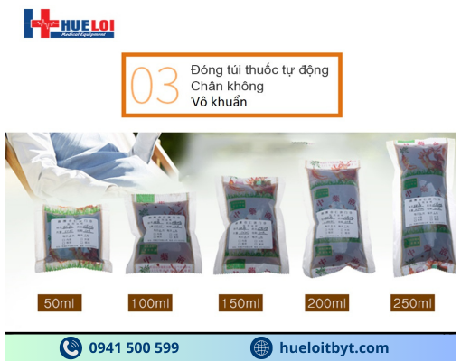 MÁY SẮC THUỐC KÈM ĐÓNG TÚI TỰ ĐỘNG 2 NỒI ĐUN CÔNG SUẤT CAO