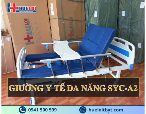GIƯỜNG Y TẾ 4 TAY QUAY HẠ CHÂN NHỎ A0I-II