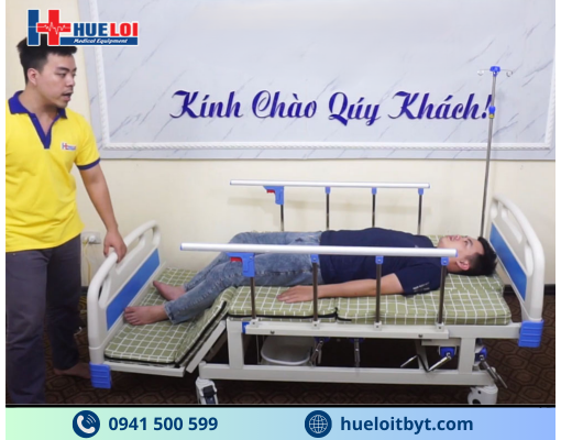 GIƯỜNG Y TẾ 4 TAY QUAY HẠ CHÂN TO ĐA NĂNG A0I-I