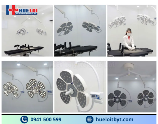 ĐÈN PHẪU THUẬT TREO TRẦN 2 NHÁNH CAO CẤP  PJLED 5/5