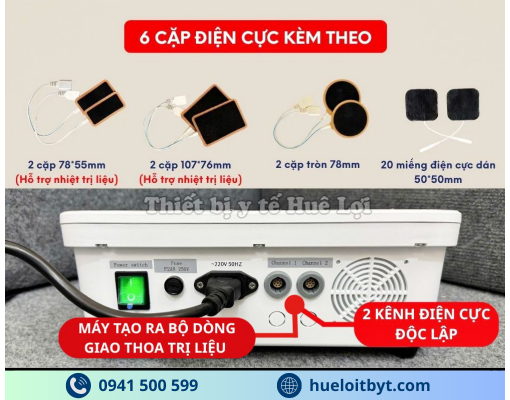 MÁY ĐIỆN XUNG TRUNG TẦN GIAO THOA 2 KÊNH HB-ZP10